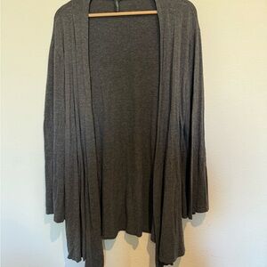 FLEURETTE - Charcoal Women's Draped Cardigan